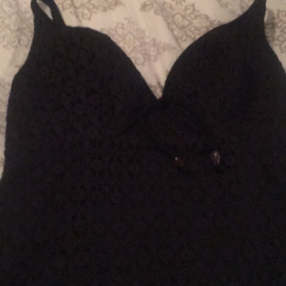 Feya 36G (US) blk crocheted tankini